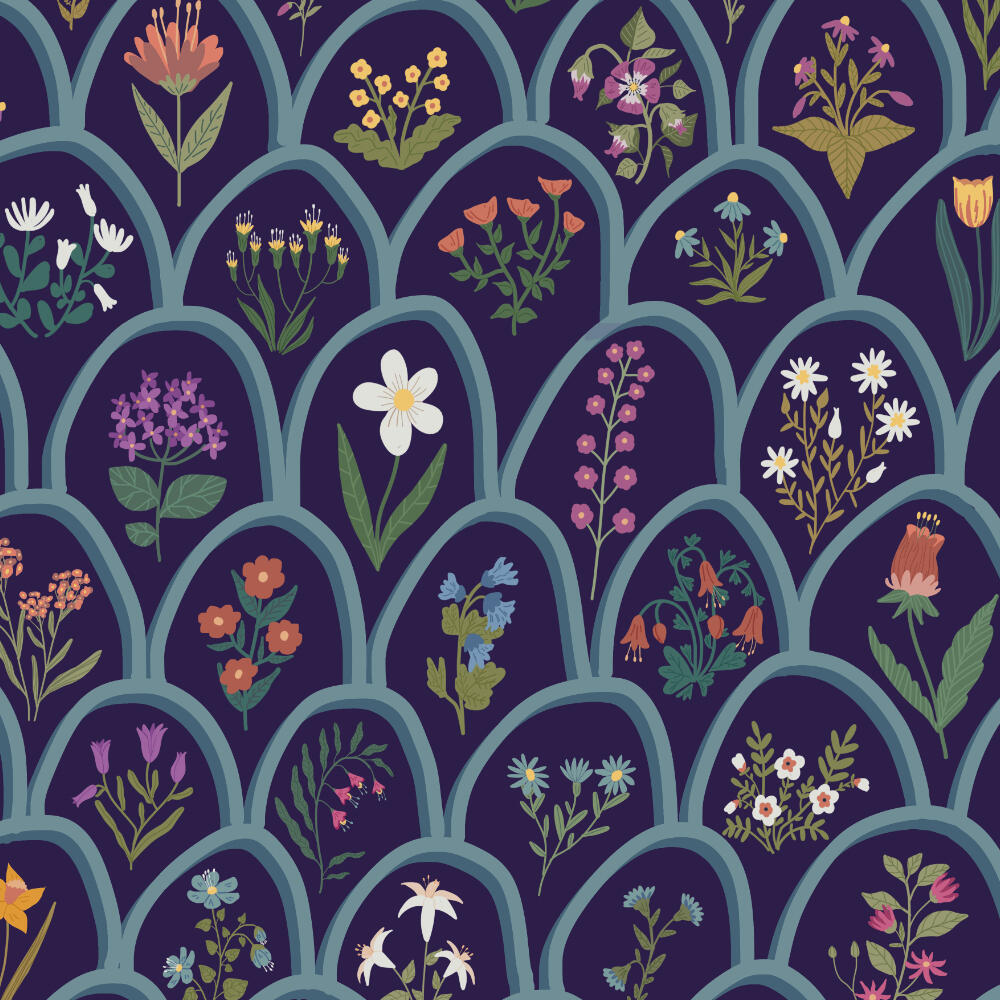 Beautiful Colorful pattern feat. vitage vases